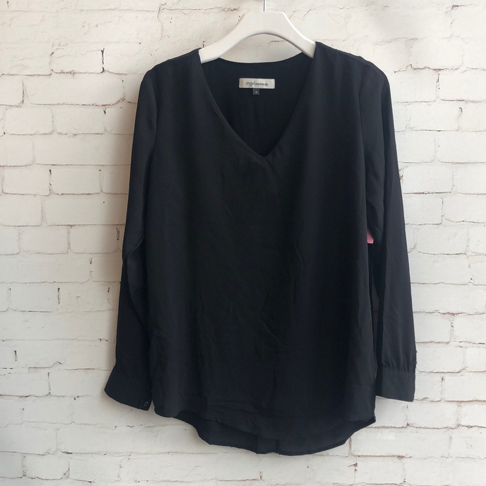 Angel Maternity Black Blouse